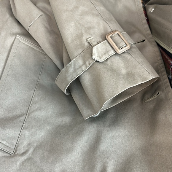 Vintage London Fog Double Breasted Plaid Lined matching Scarf Trench Coat - Picture 13 of 13